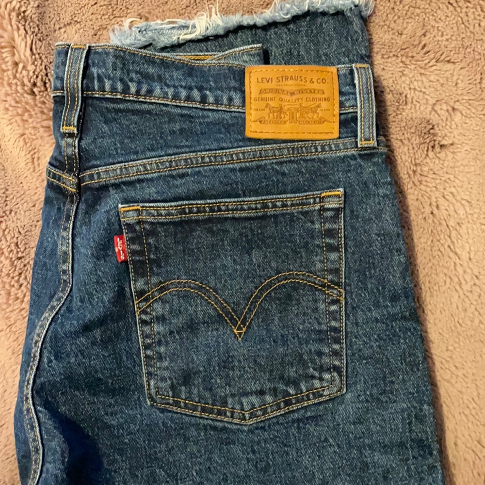 High rise wedgie straight jeans brand new